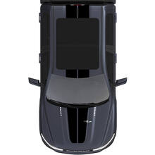 Motorkap en dak Dubbele Centrale Strepen voor Dodge RAM 1500 REV Vinylstickers Grafische 3
 3