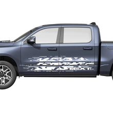 Beschadigde Stijl Zij Vinyl Stickers Set voor Dodge Ram 1500 REV_2