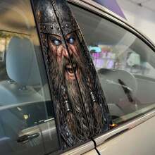 Viking Krijger Gezicht Deurstijl Vinyl Decal Set_2