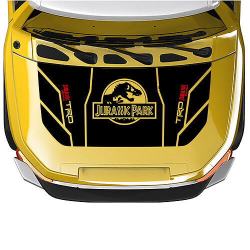 Toyota FJ Cruiser Jurassic Park TRD Edition Wrap Hood Blackout sticker
