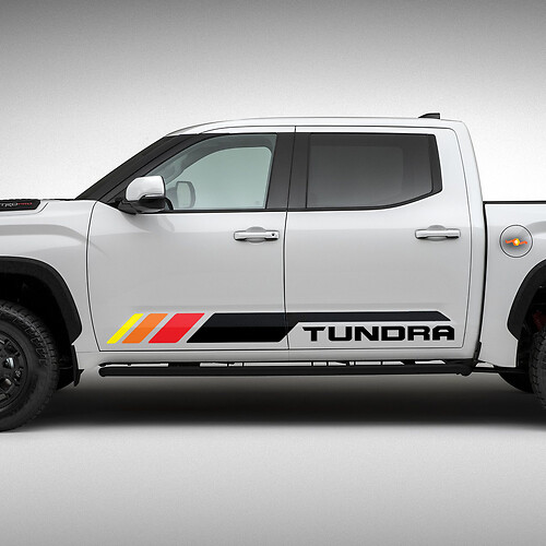 Toyota Tundra Rocker Panel Heritage Vintage Oude Stijl Klassieke Weergave Strepen Vinyl Stickers Sticker
 1
