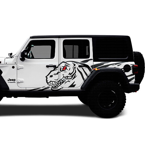 T-Rex zijgrafiek vinyl decal kit voor Jeep Wrangler