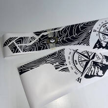 2x topografische kaart -editie bed -zijzijde vinylstickers sticker geschikt voor Hyundai Santa Cruz 2
 2