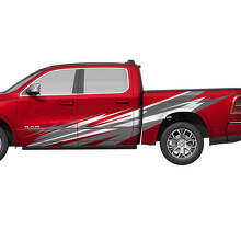 Splash Camo Zijkanten Truck Vinylstickers Grafische Decals voor Dodge RAM 1500 REV
 2