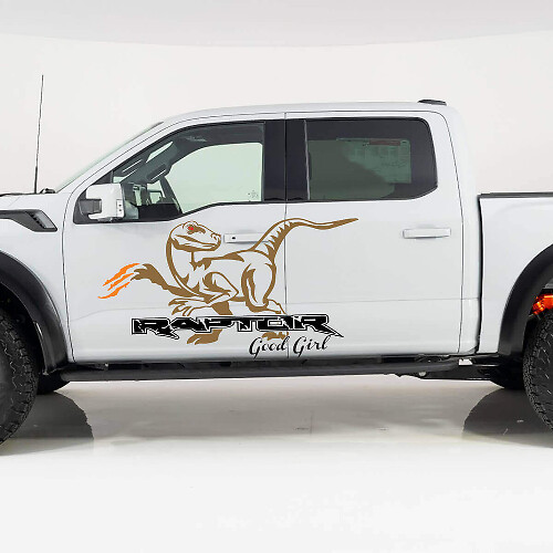 Good Girl Raptor zijdeur vinyl sticker set voor Musclecar Raptor