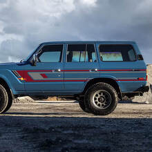 Retro strepen zijdeuren vinyl stickers stickers voor 1988 Toyota Land Cruiser
 3