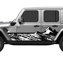 Camo Mountains Zijdeuren Vinyl Decal Kit voor Jeep Wrangler_3