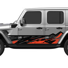 Camo Mountains Splash Wrap Side Doors Vinyl sticker passend voor Jeep Wrangler
 2