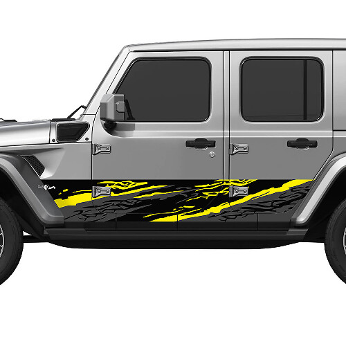 Camo Splash Zijdeuren Vinyl Decal Sticker 5 voor Jeep Wrangler