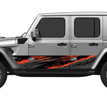 Camo Splash Zijdeuren Vinyl Decal Sticker 5 voor Jeep Wrangler 2