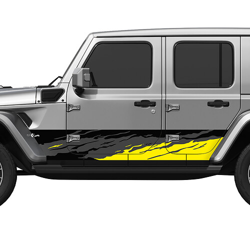 Camo Splash Wrap Side Deuren Vinyl Decal Sticker Fit Jeep Wrangler 2
