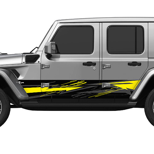 Camo Splash Zijdeuren Vinyl Decal Sticker 2 voor Jeep Wrangler