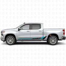 Retro Mountain Wave Deur- & Rockerpanel Vinyl Strepen voor Chevrolet Silverado 1500 T1XX 2019-2026_2