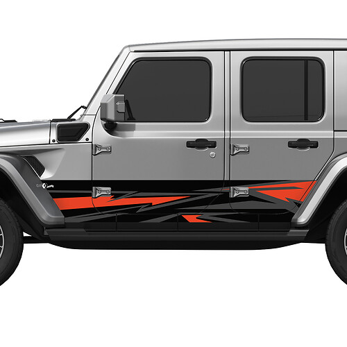 Camo Splash Wrap zijdeuren Vinyl Decal Sticker Fit Jeep Wrangler 4
