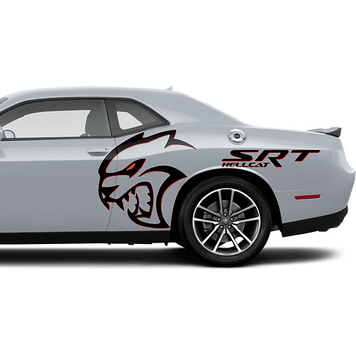Twee kleuren Hellcat Red Eye Super Stock Side Decals Stickers voor Dodge Challenger Redeye of Charger

