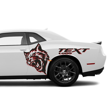 Wildcat Custom Tekst Zij Vinyl Stickers Kit voor Dodge Challenger Charger_2