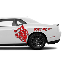 Wildcat Custom Tekst Zij Vinyl Stickers Kit voor Dodge Challenger Charger_3