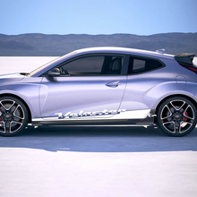 2x deur zijkant rocker paneelstrepen vinylstickers sticker geschikt voor hyundai veloster
 3