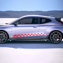 2x deur zijkant stroboscoop racestrepen vinylstickers sticker geschikt voor hyundai veloster 2
 3