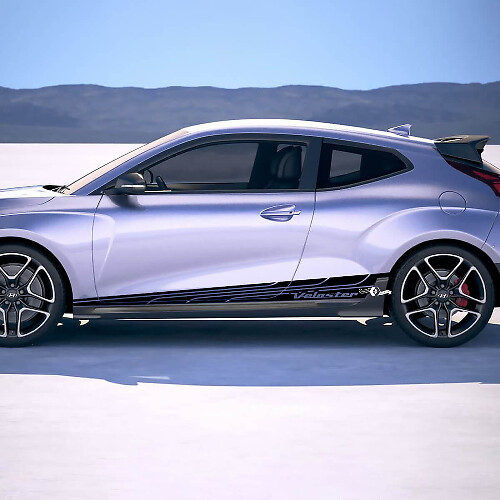 2x deur zijkant vleugels racestrepen vinylstickers sticker geschikt voor hyundai veloster
