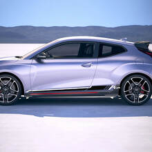 Zijracesstrepen vinylstickers sticker geschikt voor Hyundai Veloster
 2