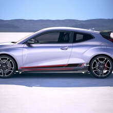 Zijkant Racestrepen Vinyl Stickers Decal Voor Hyundai Veloster 3