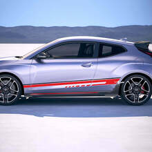 Zijstrips Race Vinyl Stickers Decal Voor Hyundai Veloster 2 3