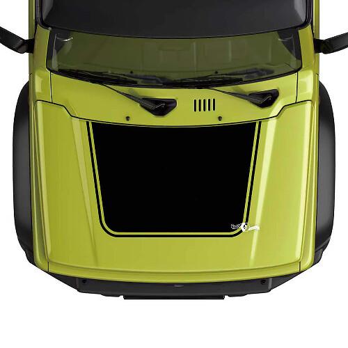 Blackout Outline Motorkap Vinyl Sticker voor Suzuki Jimny