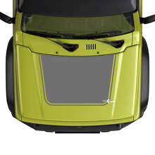 Blackout Outline Motorkap Vinyl Sticker voor Suzuki Jimny_2
