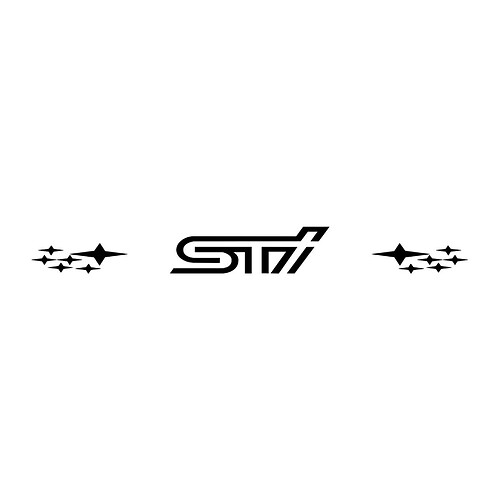 Voorruitbanner vinylsticker sticker grafische rally fit suba sti
