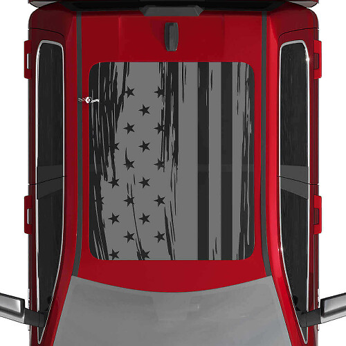 Versleten Amerikaanse Vlag Dak Vinyl Decal voor Dodge RAM 1500 Tungsten