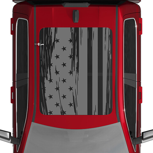 VS AMERIKAANSE Vlag Distressed Vinyl Decals Stickers Graphics voor Dodge Ram 1500 Tungsten Panoramic Moonroof 2

