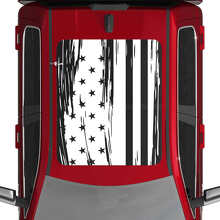Versleten Amerikaanse Vlag Dak Vinyl Decal voor Dodge RAM 1500 Tungsten_3