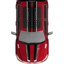 Dual Stripes Rally Vinyl Decals Stickers Graphics voor Dodge Ram 1500 Tungsten
 2