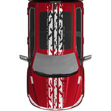 Strepen rally vinylstickers stickers grafische afbeeldingen voor Dodge Ram 1500 wolfraam
 3