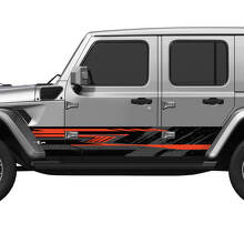Camo Lines Splash Zijkanten Deuren Vinyl Decal Sticker 2 voor Jeep Wrangler 2