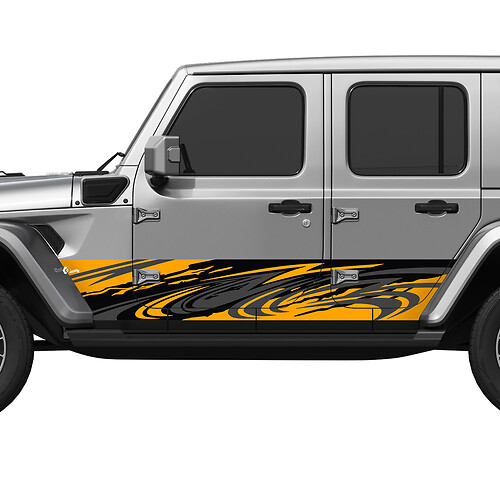 Camo tribale splash wrap zijdeuren vinyl sticker sticker fit Jeep Wrangler
