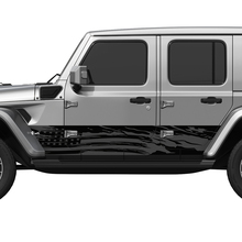 Amerikaanse patriottische noodlijdende vlag splash wrap zijkant deuren vinyl sticker sticker fit Jeep Wrangler
 3