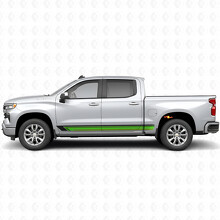 Vintage Band Deur- en Rocker Panel Vinyl Strepen voor Chevrolet Silverado 1500 T1XX 2019-2026_3