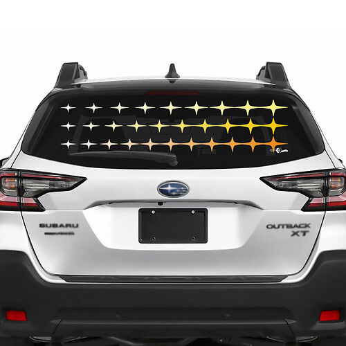 Achterruit sterren vinylsticker sticker grafisch voor Suba outback 2
