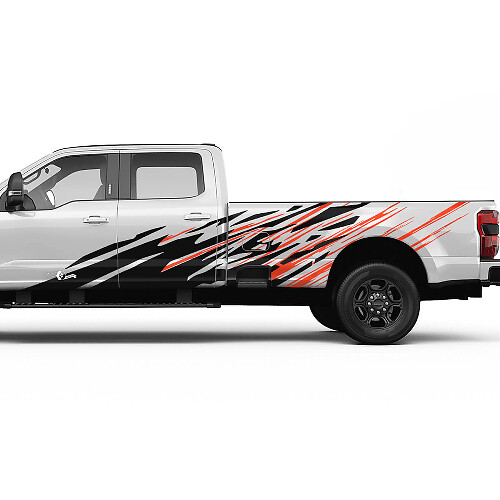 Ford F150 F250 F350 Splash Grunge Decal Kit - Bedide Vinyl Sticker Set Side Graphics 2
