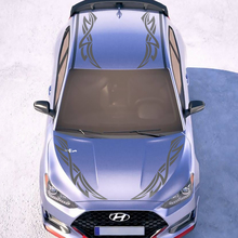 2x deur zijgolf racestrepen vinylstickers sticker geschikt voor Hyundai Veloster
 3