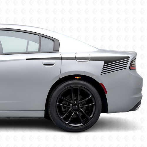 Stroboscoopstijl Strepen Zij Vinyl Decal Sticker voor Dodge Charger 2015-2026