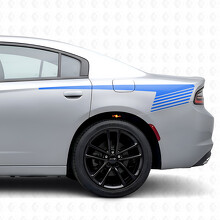 Stroboscoopstijl Strepen Zij Vinyl Decal Sticker voor Dodge Charger 2015-2026_2