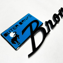 Bronco Outer Banks Fender Badges Tailgate Emblem 3d Badge Blue vs Black
 5