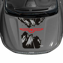 Aangepaste Tekst Bergen Adelaar Motorkap Vinyl Decal Sticker Grafiek voor Jeep Cherokee Trailhawk 2