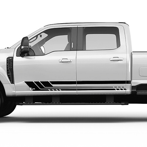 Ford F150 F250 F350 Rocker Panel Side Stripes Vinyl Sticker Graphics
 1