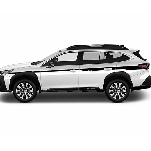 Zijdeuren strepen vinylsticker sticker grafisch voor Suba outback
