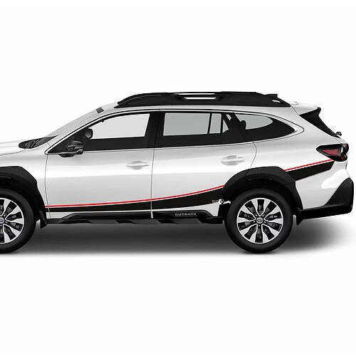 Zijzeerstrepen Vinylsticker Stickerafbeelding voor Suba Outback
