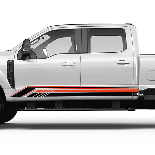 Ford F150 F250 F350 Rocker Paneel Side Stripes Vinyl Sticker Graphics 2 kleuren
